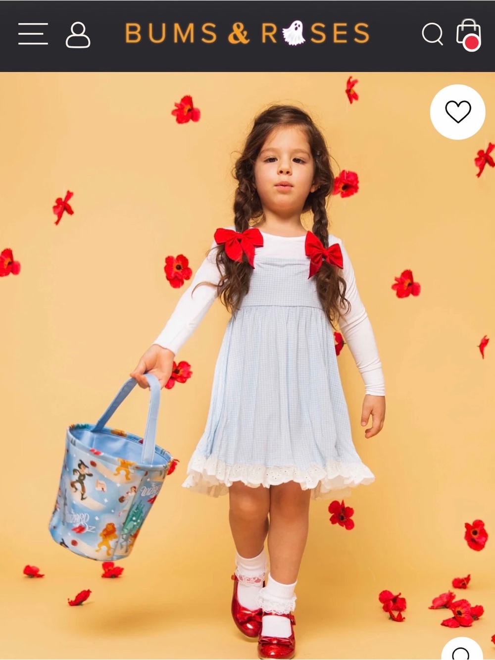 Bums & Roses Dorothy costume 4T
